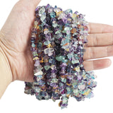 favoramulet 5-8mm Fluorite Tumbled Stone Chip Beads for Jewelry Making, Irregular Shaped Healing Crystal Loose Bead Supply, Pack