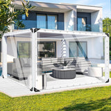 FoundGo 6' x 8' Clear Tarps Heavy Duty PVC Vinyl 20 Mil Thick Tarpaulin Glass Tarpaulin with Metal Grommets, Protects Against Wa
