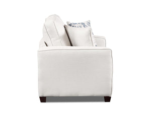 American Furniture Classics Relay Mist Loveseat With Two Throw Pillows Sofas, Soft Washed Cream Tweed
