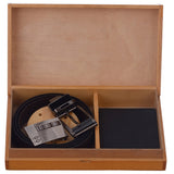Leatherman Mens Black Colored Genuine Leather Gift Set Of Wallet & Belt