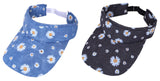 Zacharias Unisex Cotton Denim Printed Visor Sunshade Cap Sf02 (Light.Blue & Black_Free Size) (Pack Of 2)