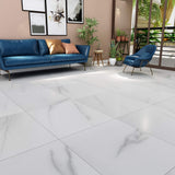 Livelynine Peel and Stick Floor Tile White 12X12 Inch 32 Pack Self Adhesive Vinyl Flooring Peel and Stick Tiles for Kitchen Bedr