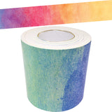 WATERCOLOR STRAIGHT ROLLED BORDER