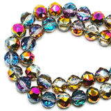 DIQIO 6mm Sparkle Faceted Round Crystal Beads (94-100pcs, Purple Magenta)