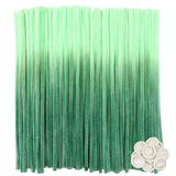 TOAOB 100pcs Pipe Cleaners Gradient Green Chenille Stems for Crafts 12 Inch Fuzzy Sticks Craft Supplies for DIY Art Craft Projec