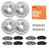 Max Advanced Brakes Front & Rear Brake Kit Compatible With 2004 2005 2006 Dodge Durango Ram 1500 Exc SRT-10 Replacement Cross Dr