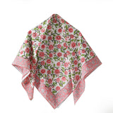 Ravaiyaa Attitude Is Everything Sanganer Hand Block Printed Scarves Pure Cotton Scarf Square Hijab Dupatta 40 X 40 Inch (Whi