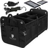 Trunkcratepro Trunk Organizer For Car, Suv, Truck Premium Adjustable Multi Compartments Collapsible Car Trunk Organizer With Se