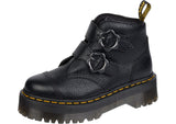 Dr. Martens Women's Devon Flower Ankle Boot, Black, 8