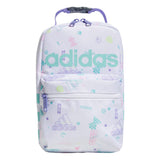 adidas Unisex Santiago Lunch Bag, Insulated School Food Container Box Discontinued, Icon Brand Love White/Flash Aqua Blue/Light 