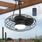 ZMISHIBO Outdoor Ceiling Fans with Light for Patios,Waterproof Gazebo Fan with Remote Control Smart App,3CCT Dimmable,Plug in Ca