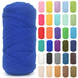 Tshirt Yarn for Crocheting,Royal Blue T Shirt Chunky Elastic Fabric Thick T-Shirt Crochet Yarn for Beginners Crocheting Hand Kni