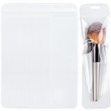 Framendino, 100 Pack White Packaging Bags Resealable Foil Pouch Bag for Jewelry Makeup Brush Lash Packing