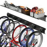 TORACK Bike Storage Rack with Shelf, 6 Bikes Hangers for Garage, Space Saving Bike Rack Wall Mount, Holds Up to 600 LBS