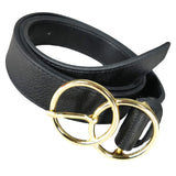 Queery Women Casual Black Synthetic Belt
