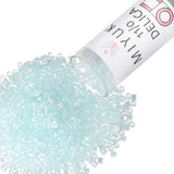 Miyuki Delica Seed Beads - Size 11/0 (1.6 mm), DB1672, Pearl Lined Glacier Blue, 7.2 g, Approx. 1440 Beads, Made in Japan