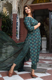 Lookmark Women'S Printed Cotton Blend Straight Kurta Pant Dupatta Set - Stylish Ethnic Wear For Women (Az-Lm-Og-Ks2116-S) Green
