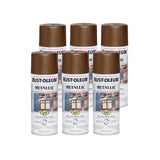 Rust-Oleum 286525-6PK Stops Rust Metallic Spray Paint, 11 oz, Dark Copper, (Pack of 6)