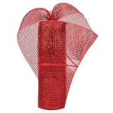 HUIHUANG Red Deco Mesh Ribbon 10 inch Rolls, Pull Poly Mesh for Christmas Wreaths, X-mas Tree, Swags, Garland, Big Bows, Winter 