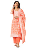 Libas Women'S Chanderi Silk Kurta Sets (99208_Orange_S)