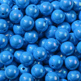 BERMRO 16mm Acrylic Bead 100pcs AB Lake Blue Color Acrylic Bead Chunk Bubblegum Beads for DIY Crafting Necklace Bracelet Jewelry