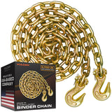 VULCAN Safety/Binder Chain with Clevis Grab Hooks Grade 705/16 Inch x 10 Foot 4,700 Pound Safe Working Load