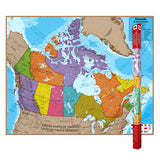 Round World Products RWPHM06 Hemispheres Laminated Map, Canada, 47 Height, 38 Width