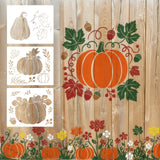 3 Pcs Fall Pumpkin Stencils 13.7 x 11.8 Inch Large Thanksgiving Autumn Pumpkin Templates Reusable Jumbo Plastic Harvest Stencils