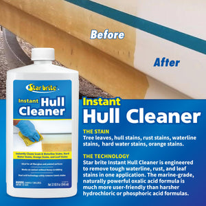 Star Brite Instant Hull Cleaner - Clean Stains & Scum Lines On Boat Hulls Easily & Effortlessly - 32 Oz (081732Ss)