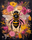 Tumovo Bees and Flowers DIY Easy Paint by Numbers - Abstract Art for Beginner Kids and Adults - Home Wall Decor - Oil Painting 1