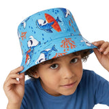 Vritraz Kids Cotton Sea Fish Print Bucket Hat | Soft & Breathable Summer Cap | Sun Protection Hat For Boys & Girls (412 Year)