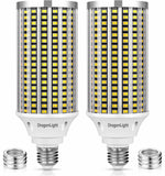 DragonLight 60W Super Bright LED Corn Light Bulbs (200 Watt Metal Halide/HID/HPS Replacement) - E26/E39 Base LED Lamp - 3000K Wa