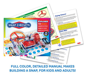 Snap Circuits Jr. Sc-100 Electronics Exploration Kit, Over 100 Projects, Full Color Project Manual, 28 Parts, Stem Educational T