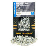 Huttig-Grip 7/8 in Roofing Siding Nails, Smooth Shank, Electro Galvanized Finish, 5 lb Pack of 1500 Nails