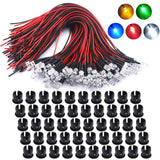 lkelyonewy 12 Volt 5Mm Pre Wired Led Light Emitting Diodes,Micro Led Lights Diodes for Model Assortment Kit,12V Mini Single Led 
