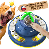 KADTC Level 2 in 1 Advanced Dog Wobble Puzzle Toy For Smart Small/Medium/Large Dogs Brain Mental Stimulation Puppy Cognitive Tre