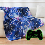 Sochow Glow In The Dark Throw Blanket 40 X 50 Inches Unicorn Pattern Soft Cozy Flannel Fleece Blanket For Daughters All Seasons Pink Presents Blanket For Preteens Teens New -Like New
