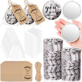 Tradder 50 Sets Compact Mirrors Bulk Women Gifts Inspirational Appreciation Employee Quinceanera Gifts Small Purse Pocket Makeup