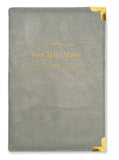 Brown Cloud Personalized Gray Suede Finish Leather Cover Notebook/Diary/Journal With Customized Message/Quote/Name/Logo For Pers