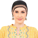 WomenS Black Diamond Lace Cap Head Scarf