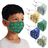 Priviu Face Mask For Kids Boys And Girls 3 To 6 Years, Washable Reusable, Comfortable Face Mask With, 4 Layer With Pure Cotton I