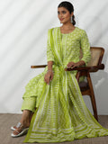 Libas Women'S Pure Cotton Kurta Set (49057_Green Green 2Xl