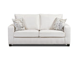 American Furniture Classics Relay Linen Sleeper With Two Throw Pillows Sofas, Soft Washed Cream Tweed