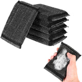 6 Pcs Kitchen Sponges, Steel Wool Scrubbing Sponges, Non Scratch Scrubbers, Heavy Duty Reusable Multipurpose Cleaning Sponge for