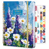 Undated Weekly Planner, A5 Weekly To Do List Notebook with Habit Tracker Spiral Binding Weekly Planner Notebook with Stickers Ho
