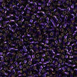 Miyuki Delica Seed Beads 11/0 Silver Lined Dark Purple DB609 7.2 Grams