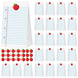 AmazingSpark 24 Pieces Back to School Party Gift Bags with Apple Stickers Notebook Style Goodie Candy Treat Kraft Paper Bags for