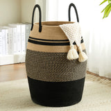 Fiona's magic 65L Cotton Rope Laundry Hamper, Large Woven Tall Laundry Basket for Storage Clothes and Toy in Bedroom, Living Roo