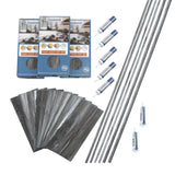 Palisade 23.2 in. x 11.1 in. Interlocking Vinyl Tile Shower and Tub Surround Kit in Prado Granite
