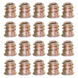20Pcs M4x10mm Furniture Threaded Insert Nuts, Carbon Steel Hex Drive Threaded Inserts Thread Fastener Connector for Wood Furnitu